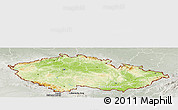 Physical Panoramic Map of Czech Republic, lighten, semi-desaturated