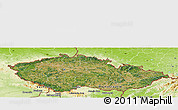 Satellite Panoramic Map of Czech Republic, physical outside