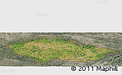 Satellite Panoramic Map of Czech Republic, semi-desaturated