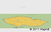 Savanna Style Panoramic Map of Czech Republic, single color outside
