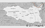 Gray 3D Map of Pardubický kraj