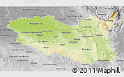 Physical 3D Map of Pardubický kraj, desaturated