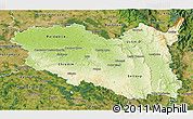 Physical 3D Map of Pardubický kraj, satellite outside