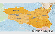 Political Shades 3D Map of Pardubický kraj, lighten