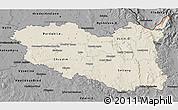 Shaded Relief 3D Map of Pardubický kraj, darken, desaturated
