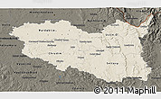 Shaded Relief 3D Map of Pardubický kraj, darken
