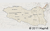 Shaded Relief 3D Map of Pardubický kraj, lighten