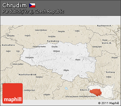 Classic Style 3D Map of Chrudim