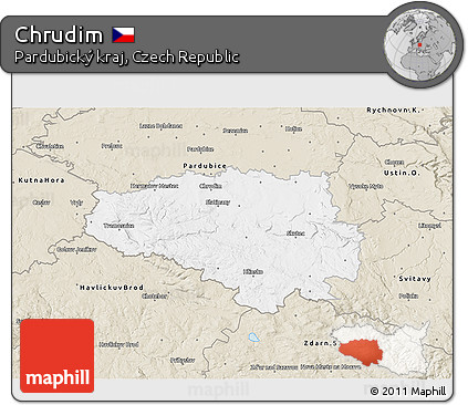 Classic Style 3D Map of Chrudim