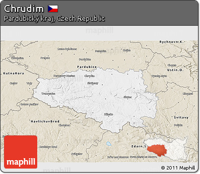 Classic Style 3D Map of Chrudim
