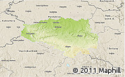 Physical 3D Map of Chrudim, shaded relief outside