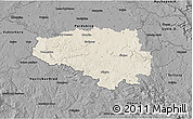 Shaded Relief 3D Map of Chrudim, darken, desaturated