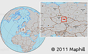 Gray Location Map of Chrudim