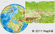 Physical Location Map of Chrudim, highlighted parent region