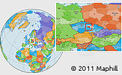 Political Location Map of Chrudim, highlighted parent region
