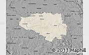 Shaded Relief Map of Chrudim, darken, desaturated