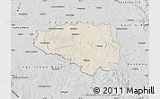 Shaded Relief Map of Chrudim, desaturated
