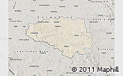 Shaded Relief Map of Chrudim, semi-desaturated