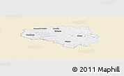 Classic Style Panoramic Map of Chrudim, single color outside