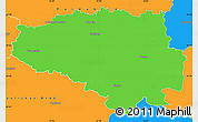 Political Simple Map of Chrudim