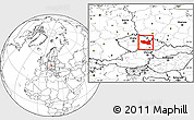 Blank Location Map of Pardubický kraj, within the entire country