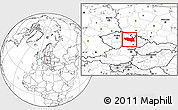 Blank Location Map of Pardubický kraj