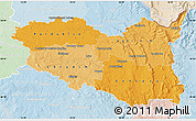 Political Shades Map of Pardubický kraj, lighten