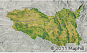 Satellite Map of Pardubický kraj, lighten, semi-desaturated