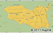 Savanna Style Map of Pardubický kraj, single color outside