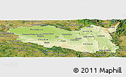 Physical Panoramic Map of Pardubický kraj, satellite outside