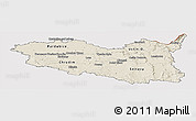 Shaded Relief Panoramic Map of Pardubický kraj, cropped outside