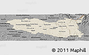 Shaded Relief Panoramic Map of Pardubický kraj, darken, desaturated