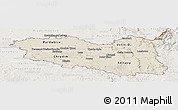 Shaded Relief Panoramic Map of Pardubický kraj, lighten
