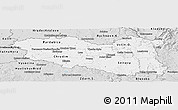 Silver Style Panoramic Map of Pardubický kraj