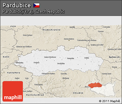 Classic Style 3D Map of Pardubice