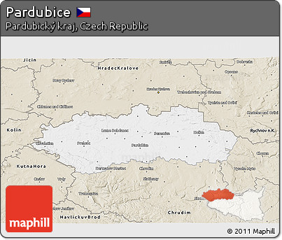 Classic Style 3D Map of Pardubice