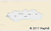 Classic Style 3D Map of Pardubice, single color outside
