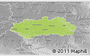 Physical 3D Map of Pardubice, desaturated