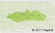 Physical 3D Map of Pardubice, lighten