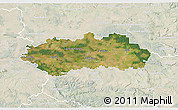 Satellite 3D Map of Pardubice, lighten
