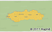 Savanna Style 3D Map of Pardubice, single color outside