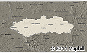 Shaded Relief 3D Map of Pardubice, darken
