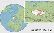 Savanna Style Location Map of Pardubice, highlighted country