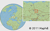 Savanna Style Location Map of Pardubice