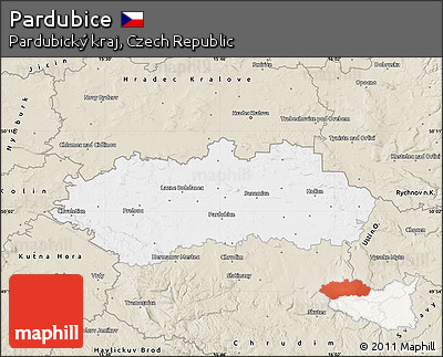 Classic Style Map of Pardubice