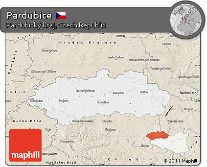 Classic Style Map of Pardubice