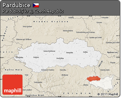 Classic Style Map of Pardubice