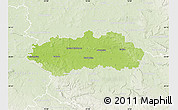 Physical Map of Pardubice, lighten