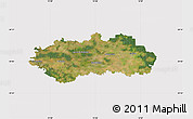 Satellite Map of Pardubice, cropped outside