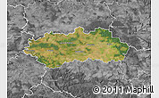 Satellite Map of Pardubice, desaturated